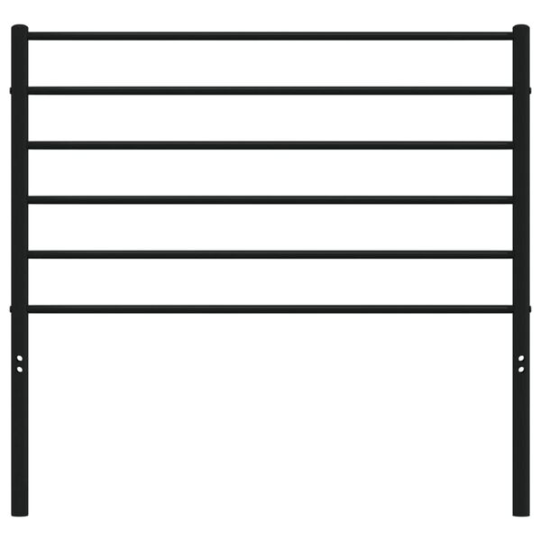 vidaXL metallist vahetatav voodipeats, must, 80 cm