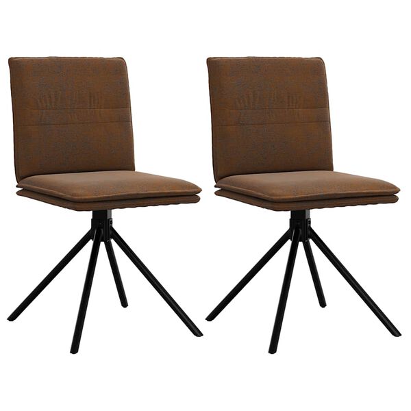 vidaXL söögitool, pruun, kunstseemisnahk