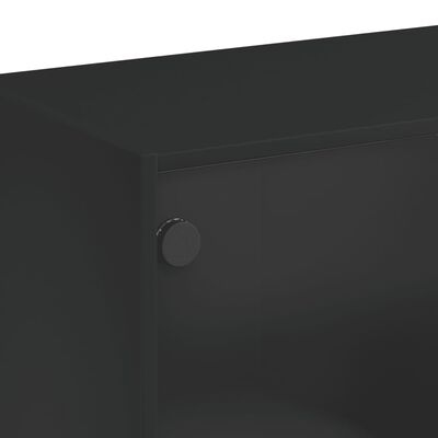 vidaXL kohvilaud klaasustega, must, 102 x 50 x 42 cm