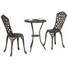 vidaXL Aia Bistroo Komplekt 3 pcs Pronksjas Alumiinium