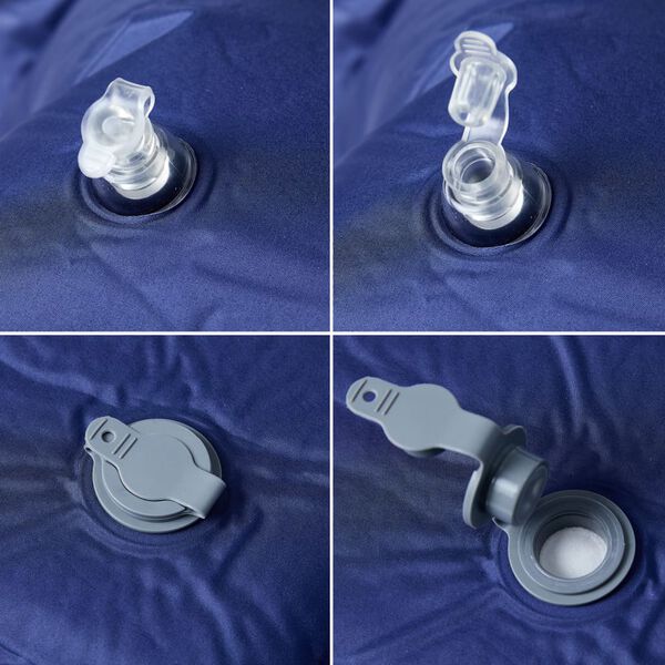 vidaXL isetäituv 1 inimesele matkamadrats koos patjadega, tumesinine