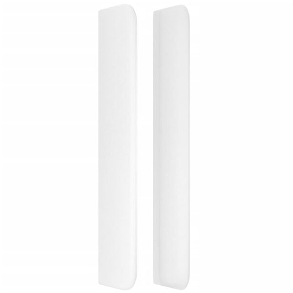 vidaXL voodipeats servadega, valge, 83x16x118/128 cm, kunstnahk