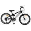vidaXL M&auml;gi Bike 24 Tolli 6-Speed 8-12 aastastele Must