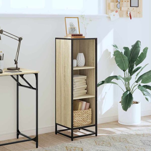 vidaXL raamaturiiul Sonoma tamm 33,5x33x107,5 cm tehispuit