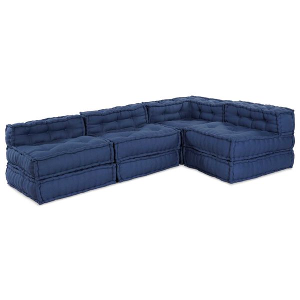 vidaXL Modulaarne diivan 4 pcs Indigo kangas