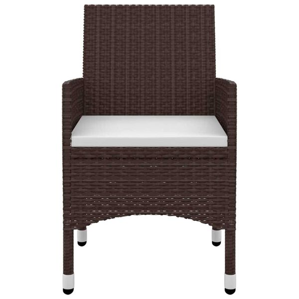 vidaXL 9-osaline aiam&ouml;&ouml;blikomplekt patjadega, pruun ja must