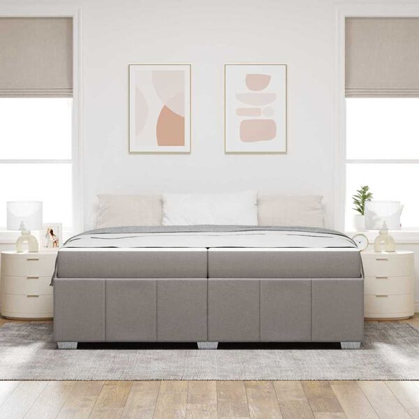 vidaXL Voodi raam madratsiga Pruunikashall 200 x 200 cm kangas