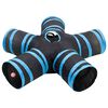 vidaXL 5-suunaline kassitunnel, must ja sinine, 25 cm, pol&uuml;ester