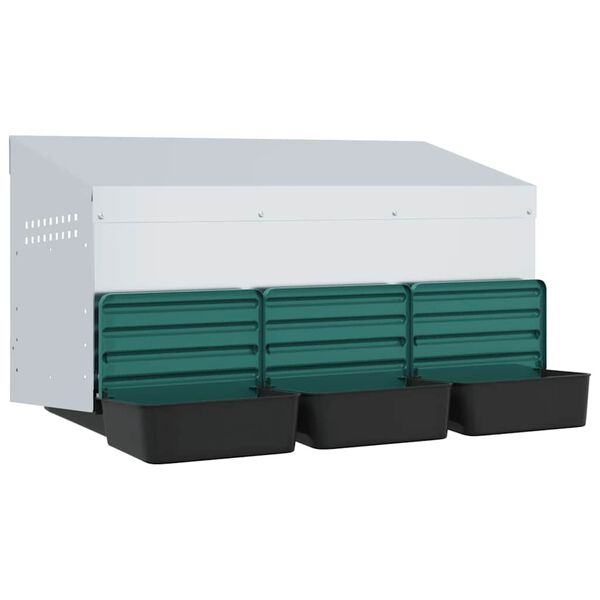 vidaXL kanade pesakast 3 sektsiooniga seinale kinnitatav tsingitud terasest