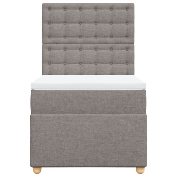 vidaXL kontinentaalvoodi madratsiga, pruunikashall, 80x200 cm, kangas