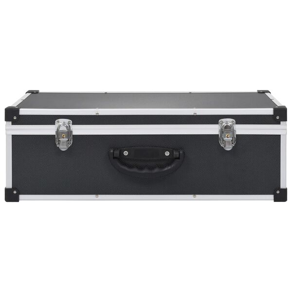 vidaXL CD-kohver 80 CD jaoks, alumiinium, ABS, must