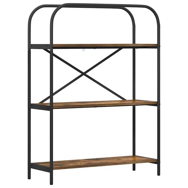 vidaXL Raamatukapp Suitsetatud tamm 80 x 30 x 109 cm Tehispuit