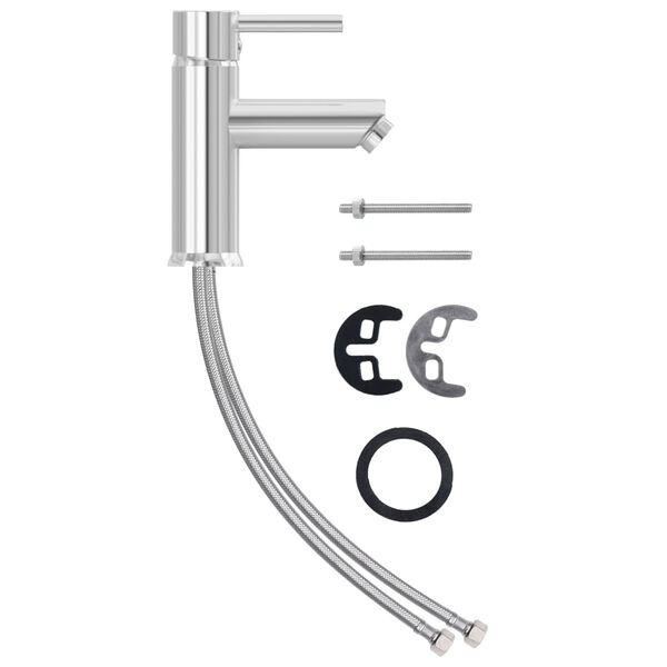 vidaXL vannitoa valamusegisti, kroomitud, 130 x 176 mm