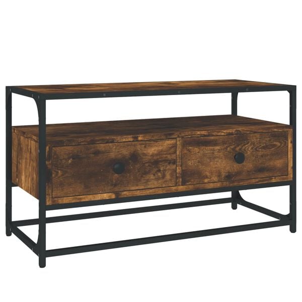 vidaXL telerikapp, suitsutatud tamm, 80 x 35 x 45 cm, tehispuit