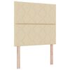 vidaXL Box Spring voodi madratsiga peaga cream 90 x 190 cm kangas