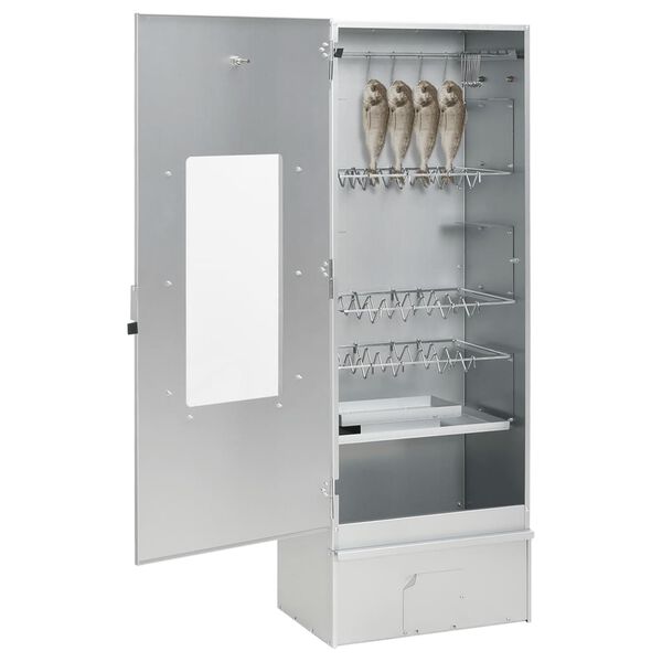 vidaXL BBQ suitsuahi koos külmsuitsu generaatoriga, tsingitud teras