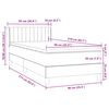 vidaXL Box Vedruvoodi madratsiga Helehall 90x210 cm samet