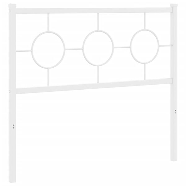 vidaXL metallist vahetatav voodipeats, valge, 100 cm