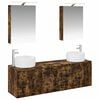 vidaXL Vannitoa kapikomplekt 5 pcs Suitsutatud tamm Tehispuit