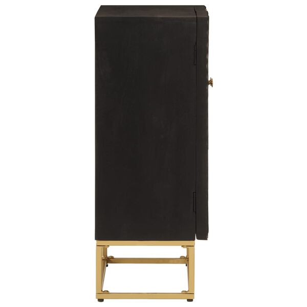 vidaXL puhvetkapp, must, 55 x 30 x 76 cm, mangopuit ja raud