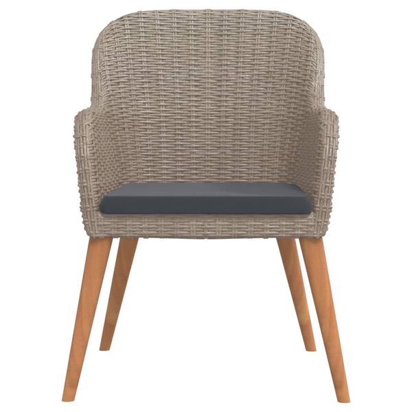 vidaXL 3-osaline aiam&ouml;&ouml;bli komplekt istmepatjadega, pruun