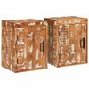 vidaXL &Ouml;&ouml;kapp 2 tk Pruun 35 x 33 x 48 cm Taastatud puit