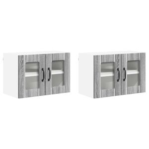 vidaXL Seinaklaasikapp LUCCA 2 pcs Hall Sonoma 60 x 31 x 40 cm