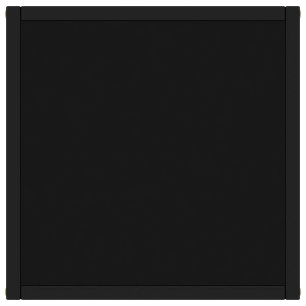 vidaXL kohvilaud, must, must klaas, 40 x 40 x 50 cm