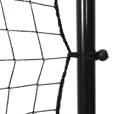 vidaXL jalgpalli tagasilöögivõrk, must, 366 x 90 x 183 cm, HDPE