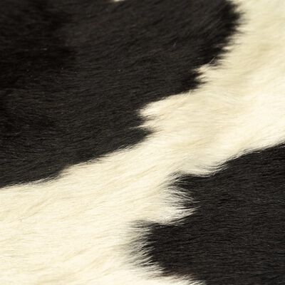 vidaXL lehmanahast vaip, must ja valge, 150 x 170 cm