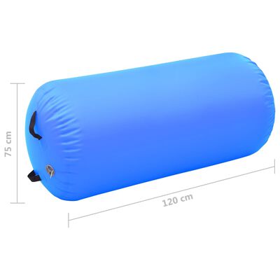 vidaXL täispumbatav võimlemisrull pumbaga 120x75 cm PVC sinine
