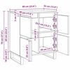 vidaXL K&otilde;ide 2 pcs Must tamm 60 x 35 x 70 cm