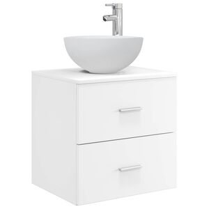 vidaXL seinapealne kraanikauss koos kapiga Valge 49,5 x 35 x 63 cm