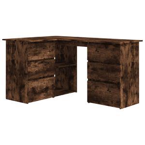 vidaXL nurgalaud, suitsutatud tamm, 145x100x76 cm, tehispuit