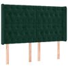 vidaXL voodipeats servadega, tumeroheline, 163x16x118/128 cm, samet
