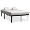 vidaXL voodiraam, must, metall, 200 x 200 cm