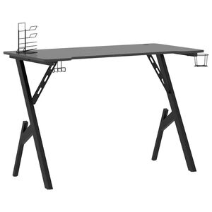 vidaXL m&auml;nguri arvutilaud Y-jalgadega, must, 110x60x75 cm
