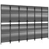 vidaXL 6 paneeliga ruumijagaja, must, polürotang