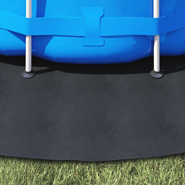 vidaXL Basseini p&otilde;randakatte leht Must &Oslash; 396 cm Mitte-kootud kangas