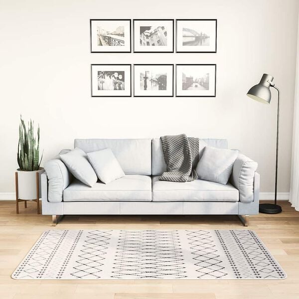 vidaXL vaip, pestav, 80 x 150 cm, must ja valge