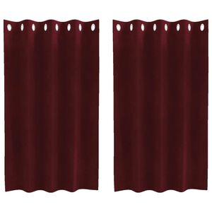 vidaXL Pimendavad kardinad 2 pcs Veinpunane 140 x 140 cm Samet