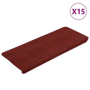 vidaXL isekleepuv trepivaip, 15 tk, 65x24,5x3,5 cm, punane