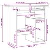 vidaXL kirjutuslaud, hall, 80 x 45 x 74 cm, puitlaastplaat