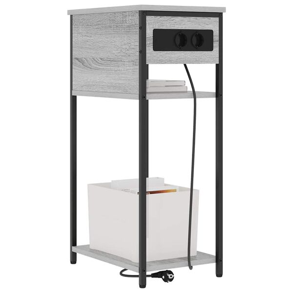 vidaXL &Ouml;&ouml;lambi kapp Hall Sonoma 41 x 28 x 76 cm Tehispuit