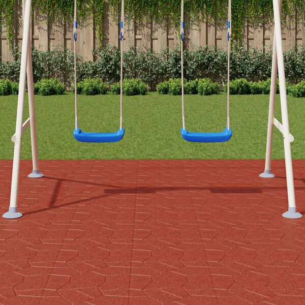 vidaXL Sammukhind 6 pcs Punane 40,5 x 40,5 x 2 cm Kumm