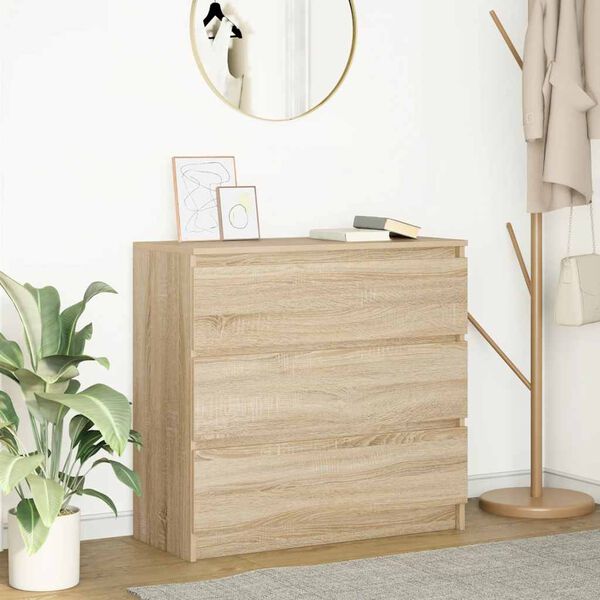 vidaXL puhvetkapp, Sonoma tamm, 80x35x76 cm, tehispuit