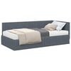 vidaXL Nurgavoodi raam koos madratsiga peaga 2 pcs Hall Samet
