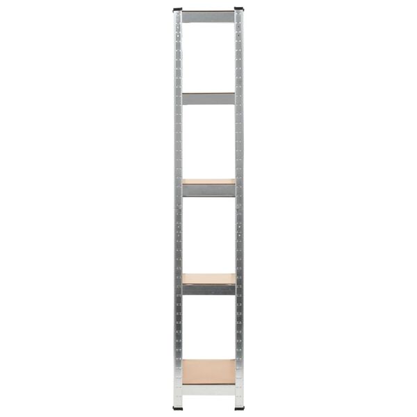 vidaXL 5 riiuliga hoiuriiul h&otilde;bedane, teras ja tehispuit