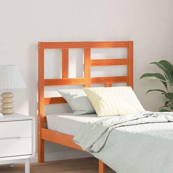 vidaXL Voodi Peatoe peaga Vahapruun 105,5 x 4 x 104 cm Tahke m&auml;nd