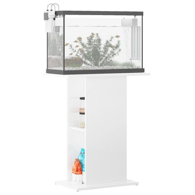 vidaXL akvaariumi alus, kõrgläikega valge, 60,5x36x72,5 cm, tehispuit